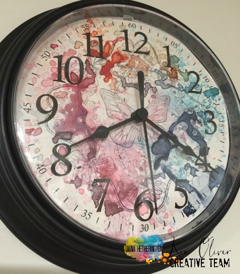 color burst clock hanging